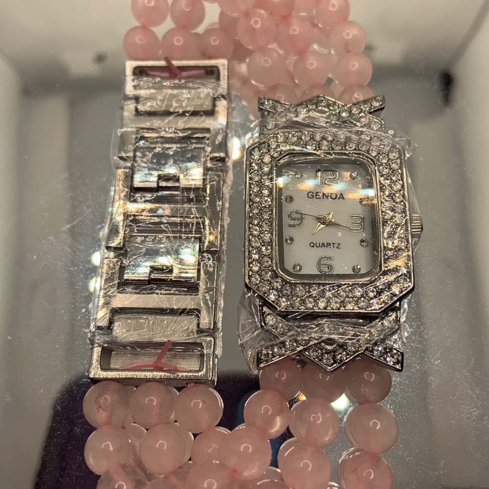 ROSE QUARTZ BRACELET WATCH - Picture 4 of 8
